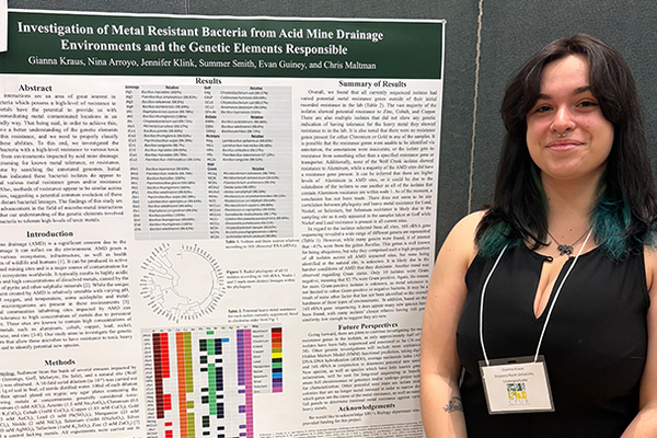 Gianna Kraus presents her research poster