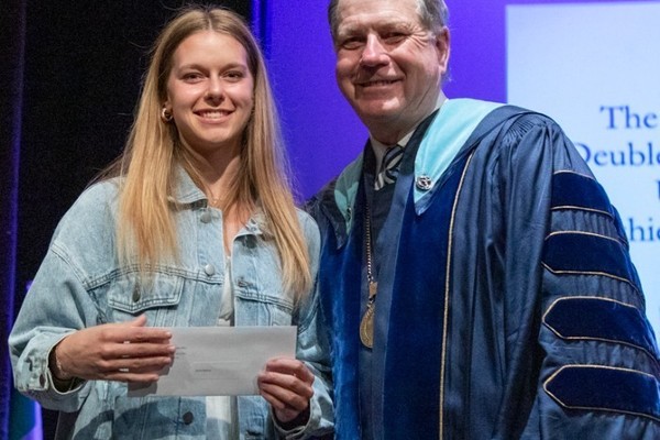 Representation of the achievement named 'Keira Barnes Honored by Hartwick College'.