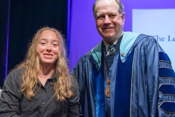 Representation of the achievement named 'Jaidan Beak Honored by Hartwick College'.
