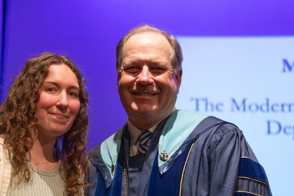 Representation of the achievement named 'Megan Bryla Honored by Hartwick College'.