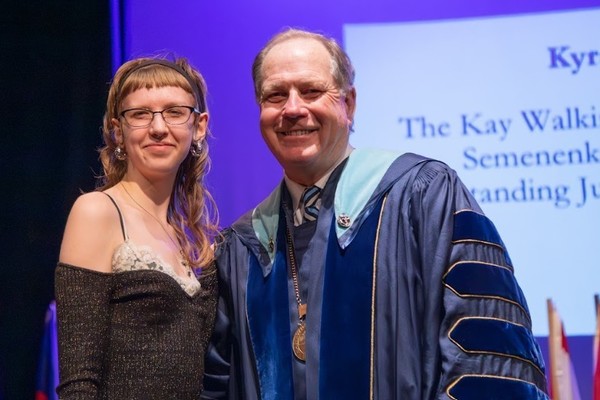 Representation of the achievement named 'Kyra F. Cornelia Honored by Hartwick College'.