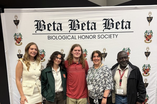 Students and faculty from Delta State University recently participated in the 2026 TriBeta National Convention in Tallahassee, Florida. The university was represented by (L to R) Peyton Bevan, Sara Davis, Kent Humphries, Dr. Nina Baghai-Riding, and Dr. William Katembe.