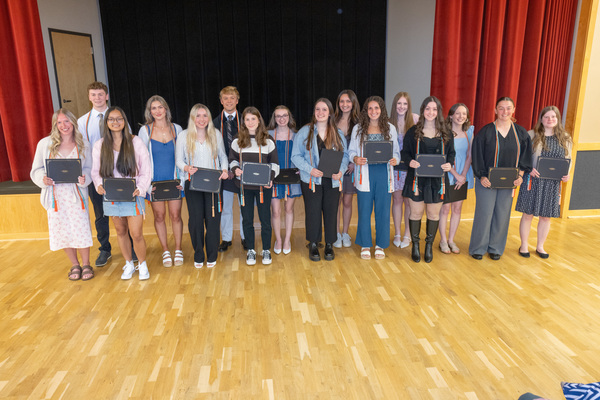 Representation of the achievement named 'Eastern recognizes 66 students at health sciences and nursing ceremony'.