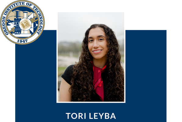 Representation of the achievement named 'Oregon Tech presents 2026 Student Achievement Award to Tori Leyba'.