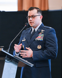 Air Force Officer Speaking