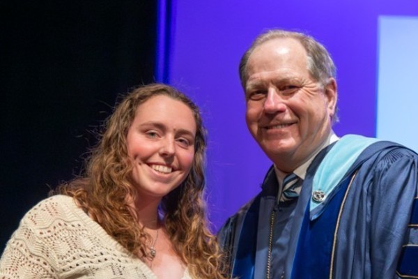 Representation of the achievement named 'Jillian Ferrie Honored by Hartwick College'.
