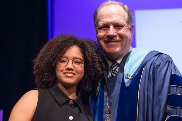 Representation of the achievement named 'Yoleydi Figuereo Pineda Honored by Hartwick College'.