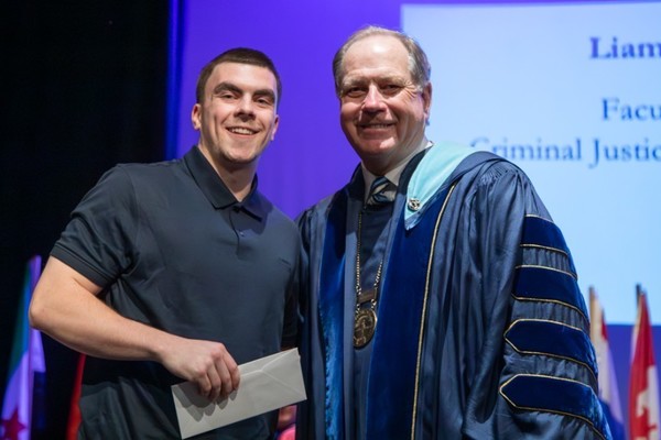 Representation of the achievement named 'Liam Gallagher Honored by Hartwick College'.