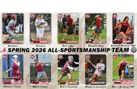 Ten Muhlenberg College Athletes Recognized for Sportsmanship