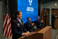 Female Air Force officer speaking.