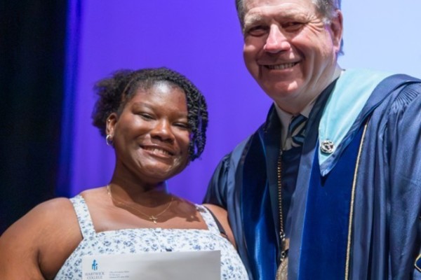 Representation of the achievement named 'Raven James Honored by Hartwick College'.