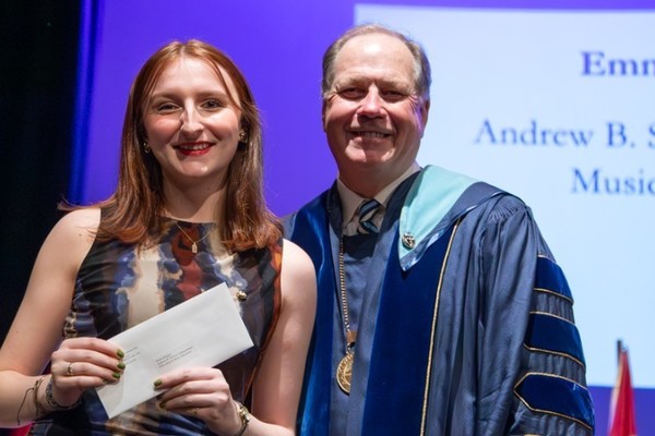 Representation of the achievement named 'Emma Kargoe Honored by Hartwick College'.