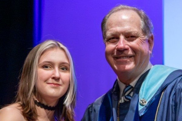 Representation of the achievement named 'Oriana Letzelter Honored by Hartwick College'.
