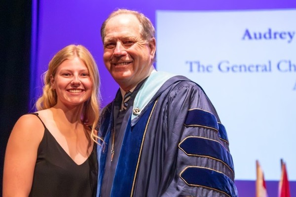 Representation of the achievement named 'Audrey McDonnell Honored by Hartwick College'.