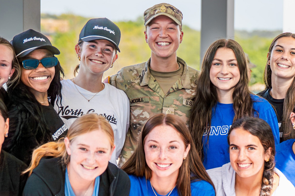 Representation of the achievement named 'McGill named UNG cadet brigade commander for 2026-27'.