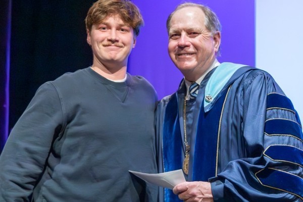 Representation of the achievement named 'Matthew Morrison Honored by Hartwick College'.