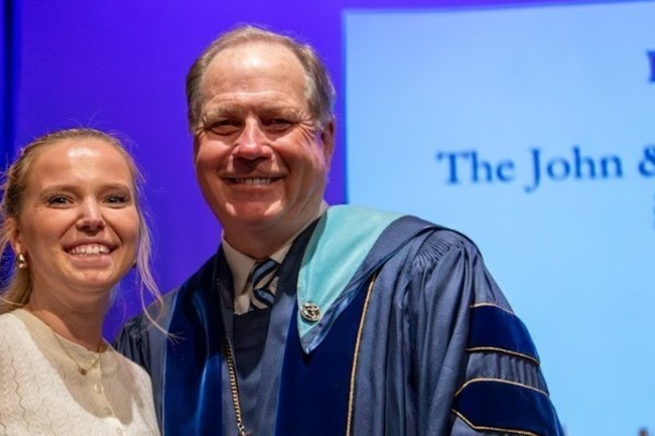 Representation of the achievement named 'Phoebe Olson Honored by Hartwick College'.