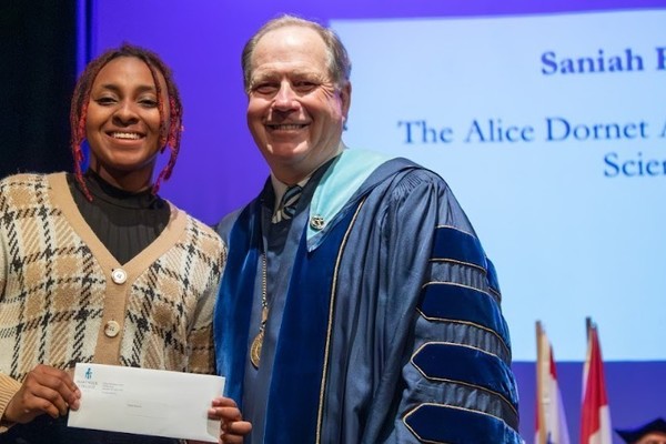 Representation of the achievement named 'Saniah Reeves Honored by Hartwick College'.