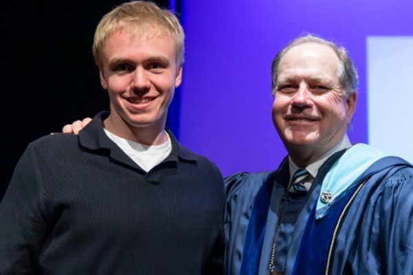 Representation of the achievement named 'Bryce Rogers Honored by Hartwick College'.