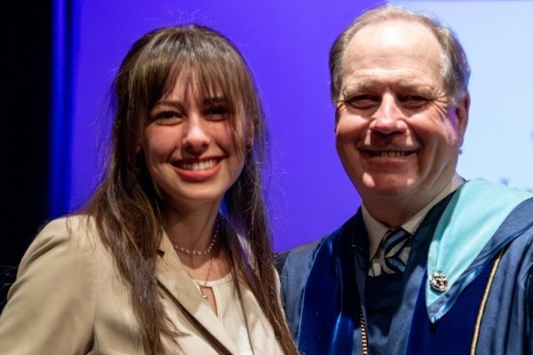 Representation of the achievement named 'Madeline Schiller Honored by Hartwick College'.