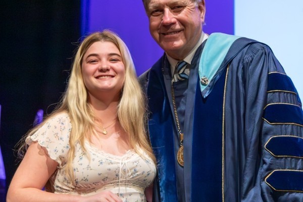 Representation of the achievement named 'Madeline Spencer Honored by Hartwick College '.