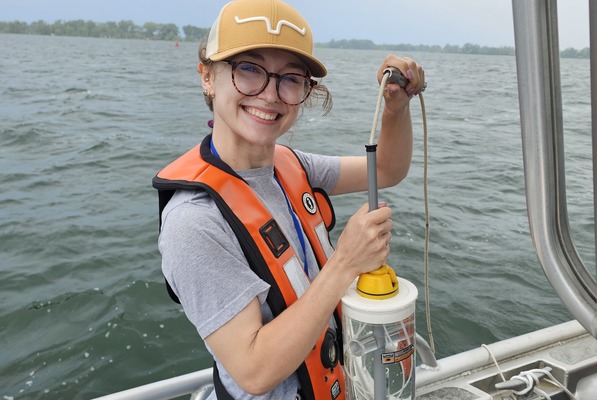 Representation of the achievement named 'PennWest student explores career paths on the front lines of conservation'.