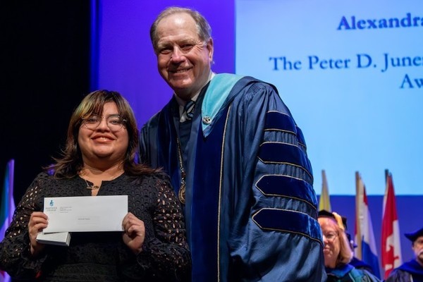 Representation of the achievement named 'Alexandra Vasquez Honored by Hartwick College '.