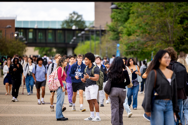 UB students on North Campus.