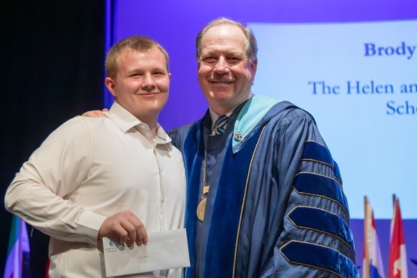 Representation of the achievement named 'Brody Williams Honored by Hartwick College'.