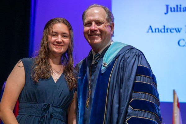 Representation of the achievement named 'Julia Weinschreider Honored by Hartwick College'.