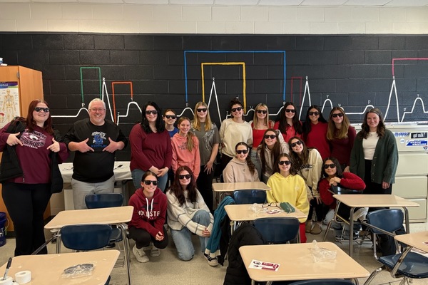CU-Lock Haven faculty spend time with Central Mountain High School CTE students.