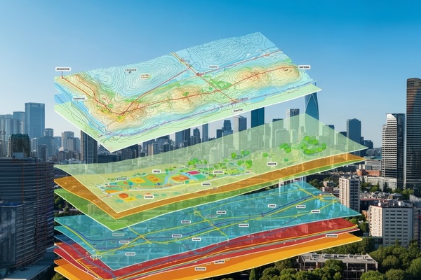 Stock image of a geographic information systems (GIS) display showing various maps (Shutterstock)