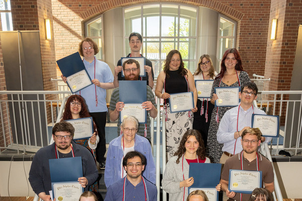 Representation of the achievement named 'History recognizes 25 at departmental awards and Phi Alpha Theta honor society'.