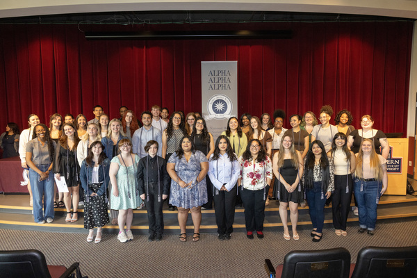 Representation of the achievement named 'Eastern inducts 15 students into Tri Alpha honor society'.
