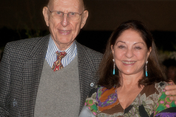 Dr. Tomas Furth, shown here with his wife Ema, received Trine University’s Pillar of Success award in 2014. (File photo by Dean Orewiler / Trine University)