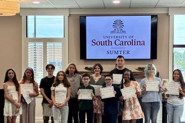 Sumter area middle and high school finalists for USC Sumter's Spring Poetry Contest.
