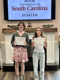 Middle School winners of the USC Sumter Spring Poetry Contest, Brooklyn Moore and Zlata Tarskaia