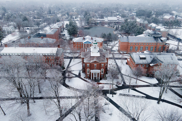 Bates College Drone Shot
