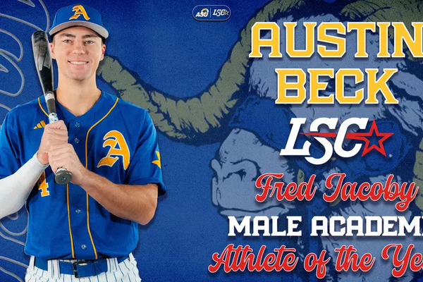 Austin Beck LSC Fred Jacoby Male Academic Athlete of the Year graphic
