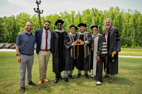 Members of the chiropractic fraternity, Delta Sigma Chi, celebrate following the June 13, 2026, graduation at Sherman College of Chiropractic.