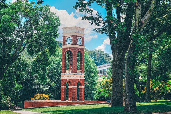 A photo of the ETSU Foundation Carillon on a sunny day.