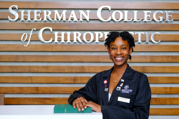 A photo of DC2B Kialine Denis, newly inducted ACE intern by the Sherman College Technique Department.