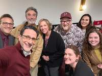 Representatives from The Chuck Lorre Family Foundation gathered for a selfie with leaders from SUNY Potsdam.