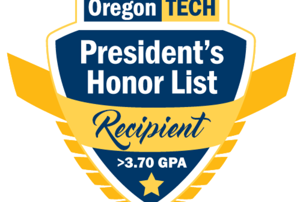 Representation of the achievement named '2025-2026 Spring Term President's List'.