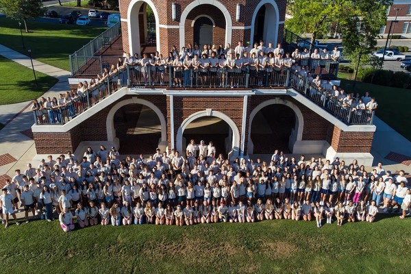 A record 232 students are pictured at the Forum during Lee University's Summer Honors Program, held June 14-26.