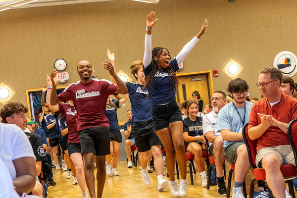 Representation of the achievement named 'Student leaders introduce new Warriors to life at Eastern.'.