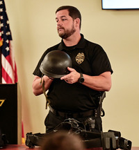 Police, Helmet, Equipment, Career Development Academy, Northeast Campus Police
