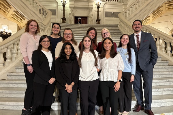 Representation of the achievement named 'CU-Bloomsburg audiology students participate in the PA Academy of Audiology's Lobby Day in Harrisburg'.