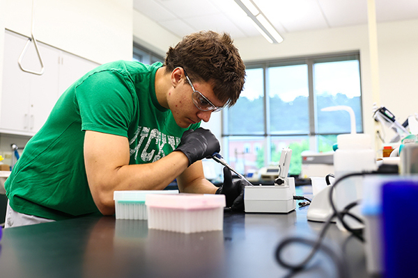 Representation of the achievement named 'Alleman gains valuable research experience generating protein mutants'.