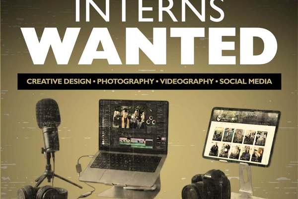 Flyer announcing Interns Wanted for the Marketing and Community Relations office at Northeast Mississippi Community College